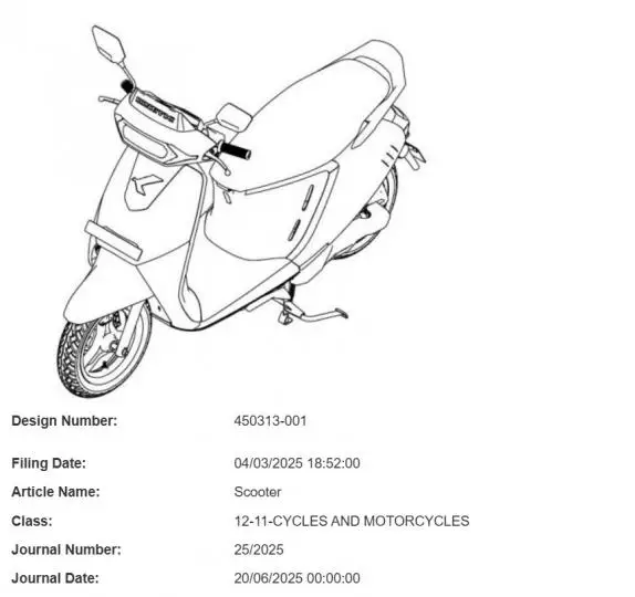 Kinetic New Electric Scooter Patented Design