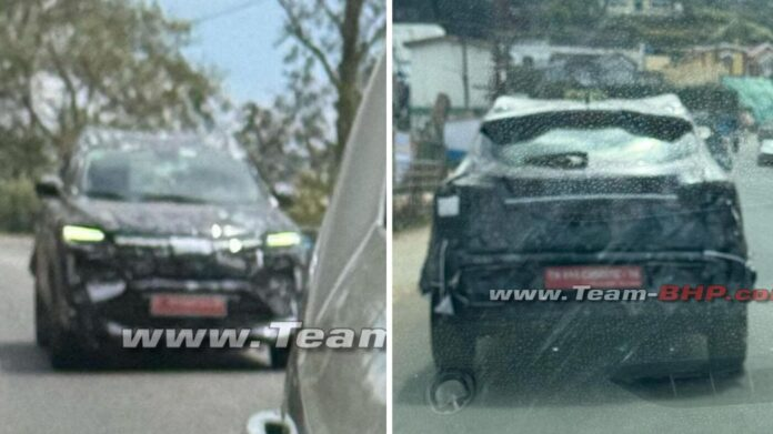 Renault Kiger facelift spy shot