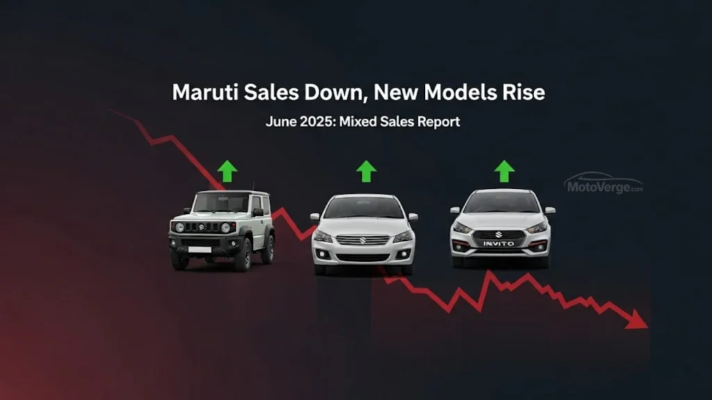 Maruti Suzuki June 2025 Sales Drop 13% YoY; Dzire Tops Charts, Ciaz Surges 124% MoM